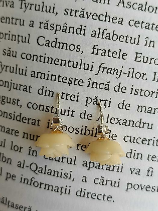 Cercei argint trandafiri