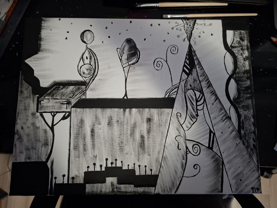 Tablou pictat manual