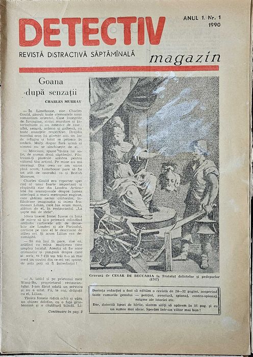 Lot Colectie Reviste "Detectiv Magazin" – Numerele 1-19 Complete (Anii '90)