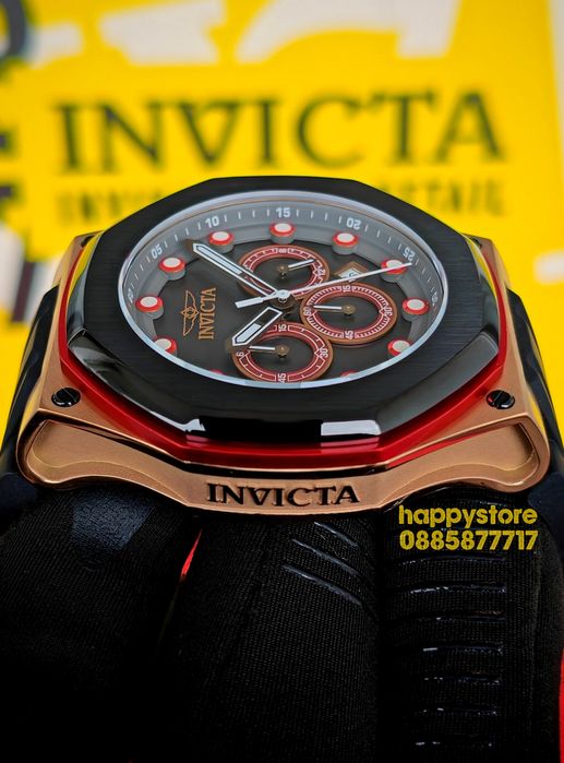 INVICTA Akula black gold 55 mm, Инвикта нов ръчен часовник