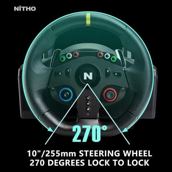Volan și pedale de gaming Nitho Drive Pro ONE V24