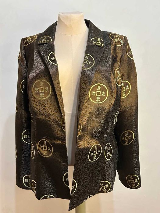 Жакет женский из жаккардовой парчи с английским воротником (р. 50-52)