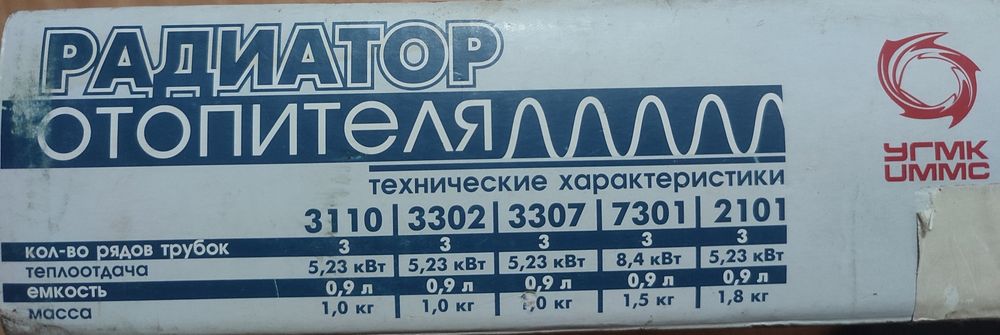 Радиатор отопителя "ШААЗ" ( Газ, Уаз )