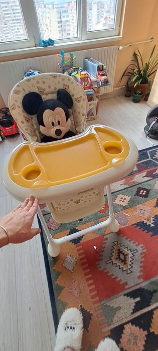 Детски стол за хранене 2 в 1 люлка