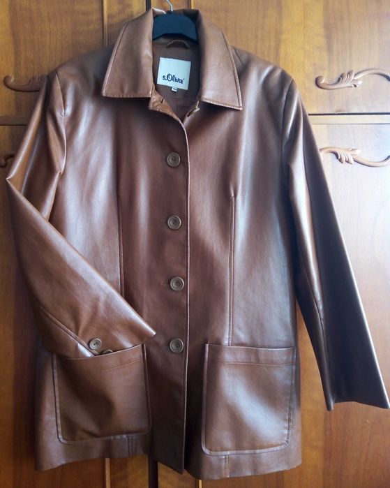 Jachetă s.Oliver, culoare maro, cu cordon, masura 40