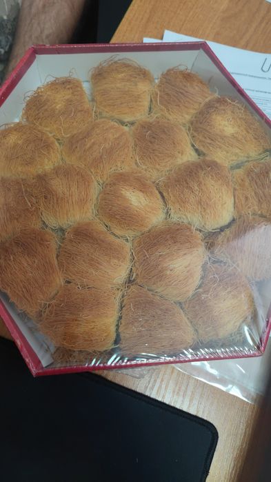 Тесто Катаифи жареный