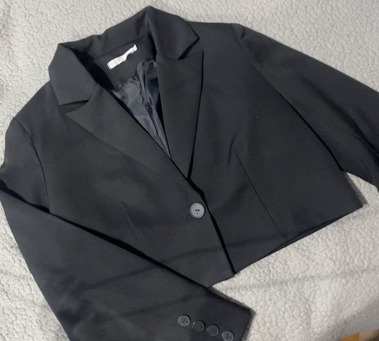 Укороченный пиджак,черный,46 размер