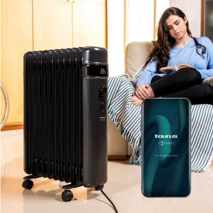 Смарт маслен радиатор Taurus 2000W yправление чрез мобилно приложение