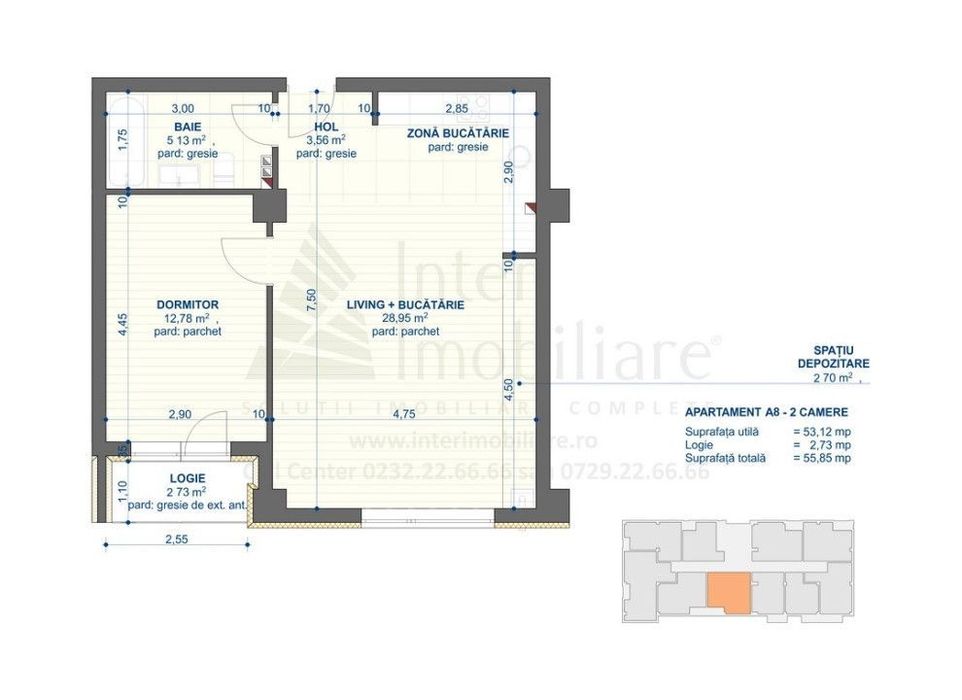 Apartament  2 cam liber, Rond tramvai CUG Cod:152241