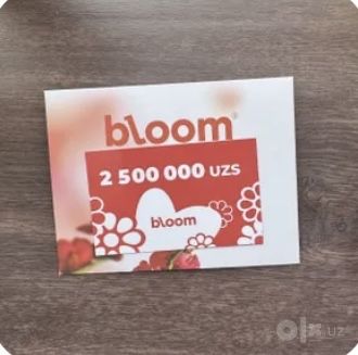 Bloom sertifikat 2 mln/bloom сертификат