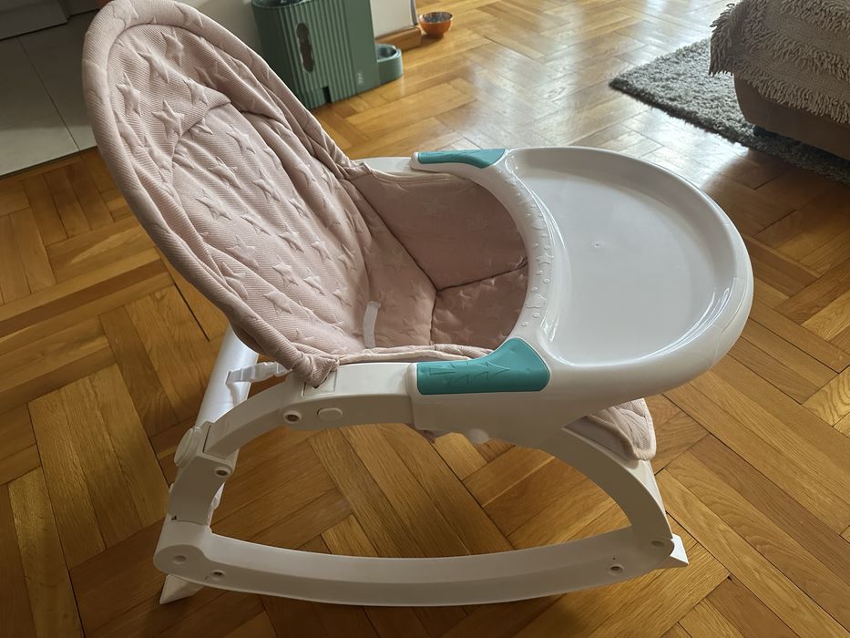 Детски шезлонг, с масичка за хранене 0-3 г