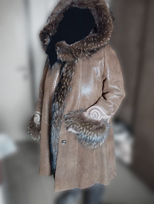 Кожено палто \ норка