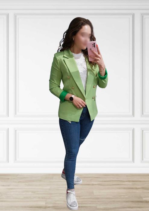 Дамско сако в зелено