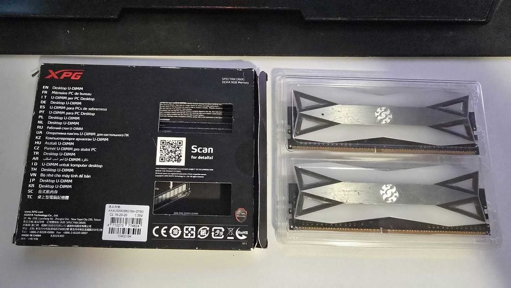 RAM памет ADATA XPG Spectrix D60G 2х8GB. DDR4, 3200Mhz CL16