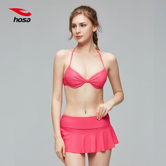 Розовый купальник S М