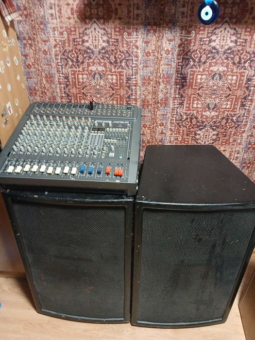 Titlu Anunț: Sistem Sonorizare Profesional - Mixer Dynacord PowerMate 1000 + Boxe Pasive de Putere