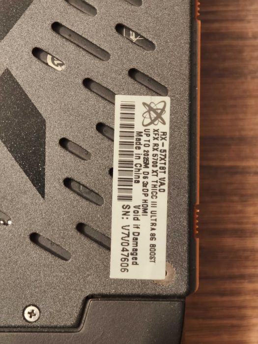 RX 5700 XT xfx Rx 5700 xt thicc III ultra