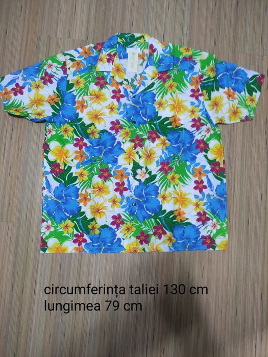 Camasi Hawai inflorate 52 are 130cm de jur împrejurul burții