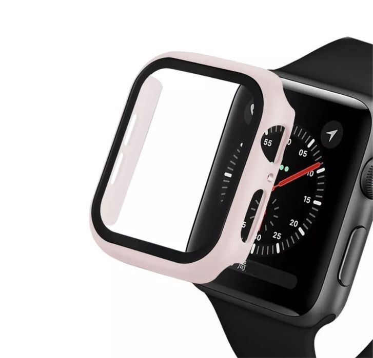 Husa Carcasa Safe Case Bumper Geam Plexiglass Ceas Apple Watch