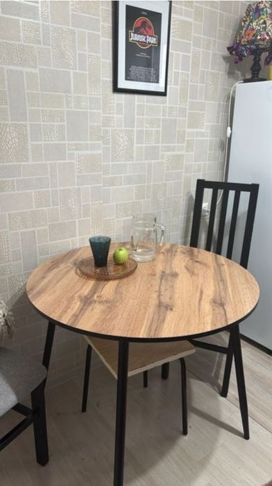Стол кухонный круглый лофт
