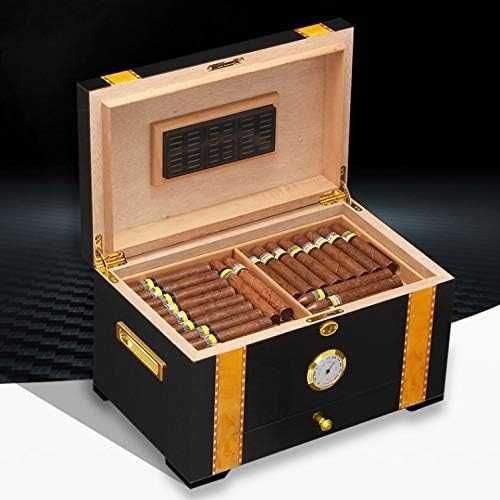 Кедров хумидор за 80-100 пури със хидрометър и овлажнител