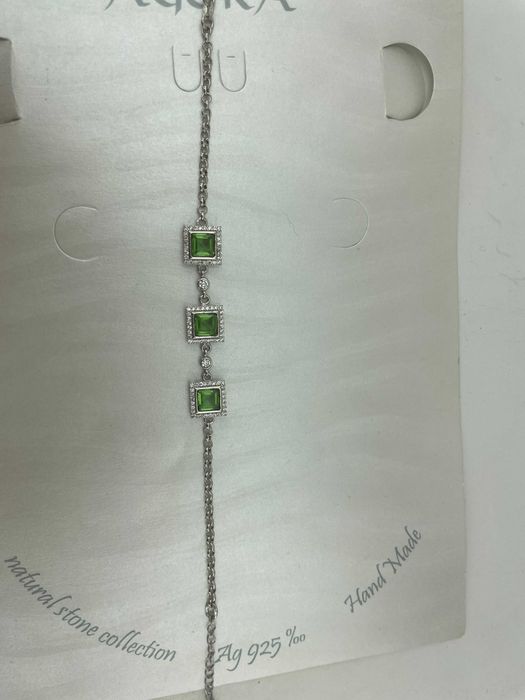Vand bratara Argint 925% cu Zultanite originale,lungime reglabila, noua in cutie, 99 lei