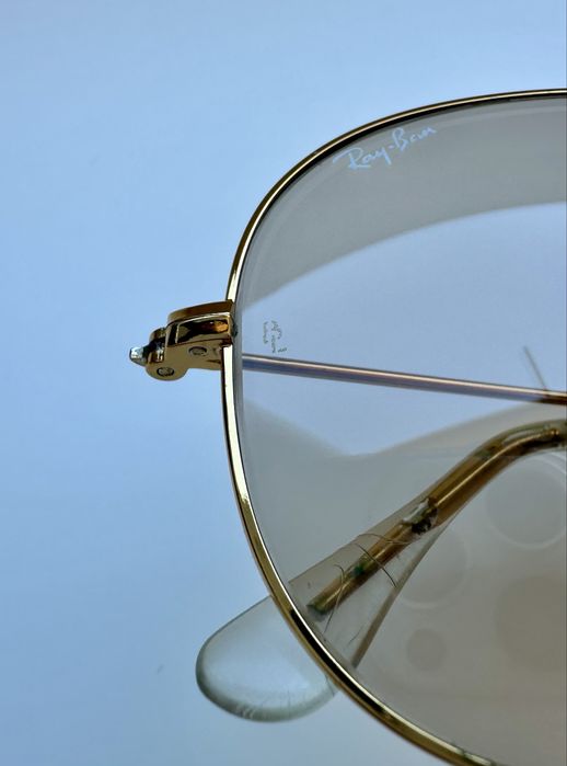 Винтидж авиатор очила 58 мм с оригинални Ray Ban B&L фотохромни лещи