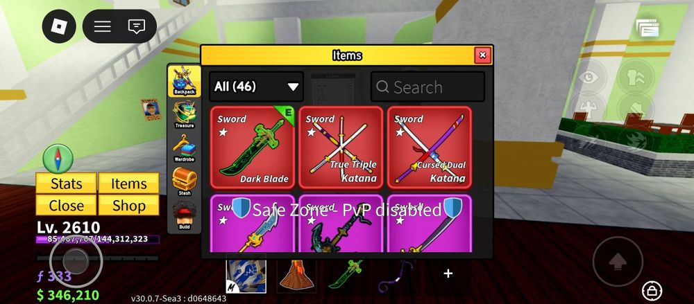 Аккаунт roblox blox fruits