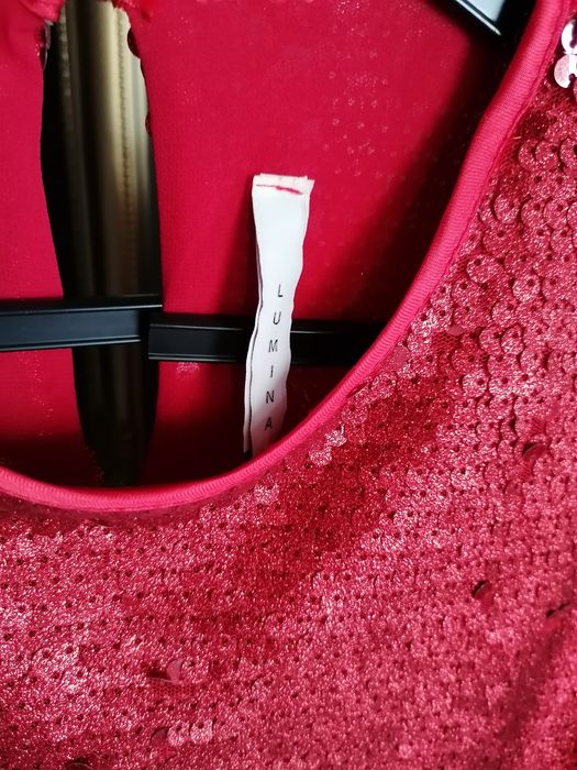 Rochie roșie cu paiete Lumina