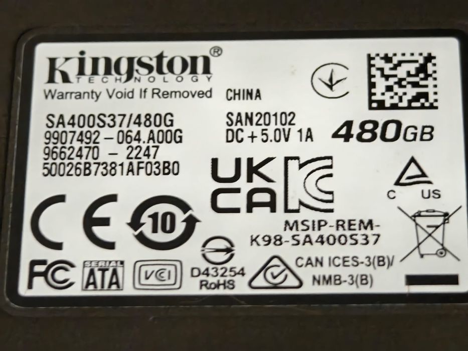 SSD ссд Kingston 480GB