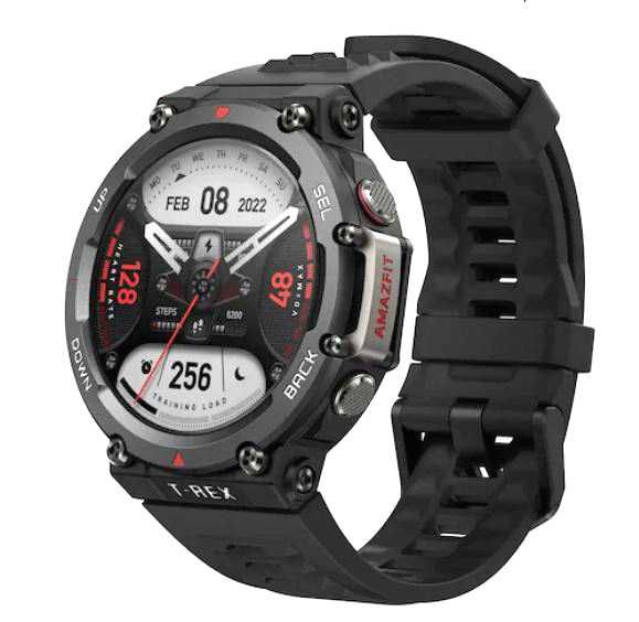 Отличен Amazfit Watch T-Rex 2 , GPS, батерия 20 дни+5 каишки+протектор