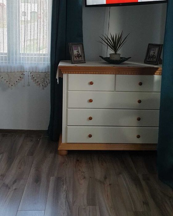 Comoda lemn masiv Bucovina, 5 sertare, 115x45x90 cm
