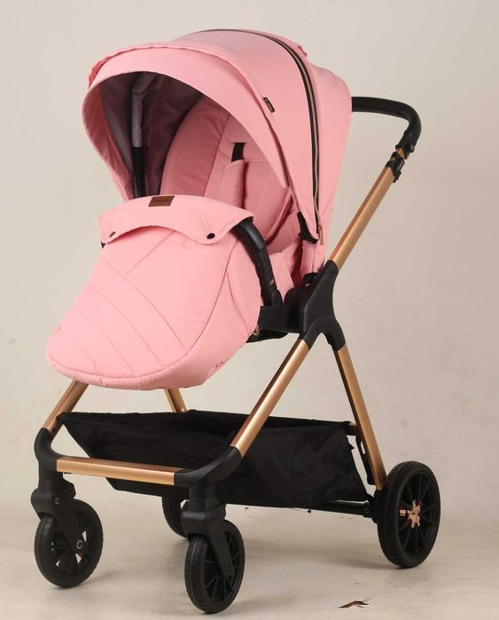 Carucior pentru Copii 3 in 1 All in One Pink Visoli