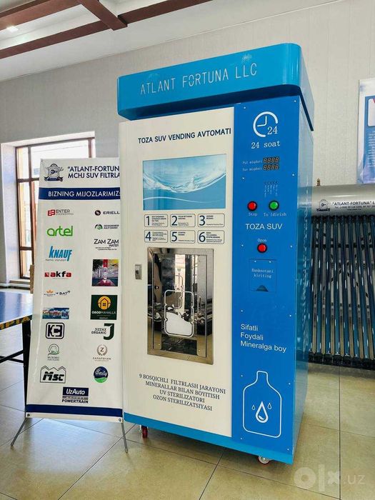 Вендинг vending vodamat suv apparati, savdo mashinasi vodomat, водамат