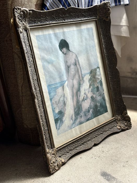 Tablou dama Original 1978 IPL Cluj Napoca Colectie 55X44