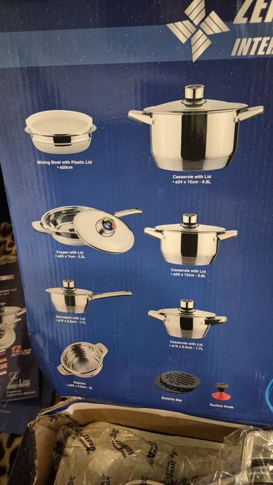 Set de si oale pentru  gatit inox Zephause Zep-282