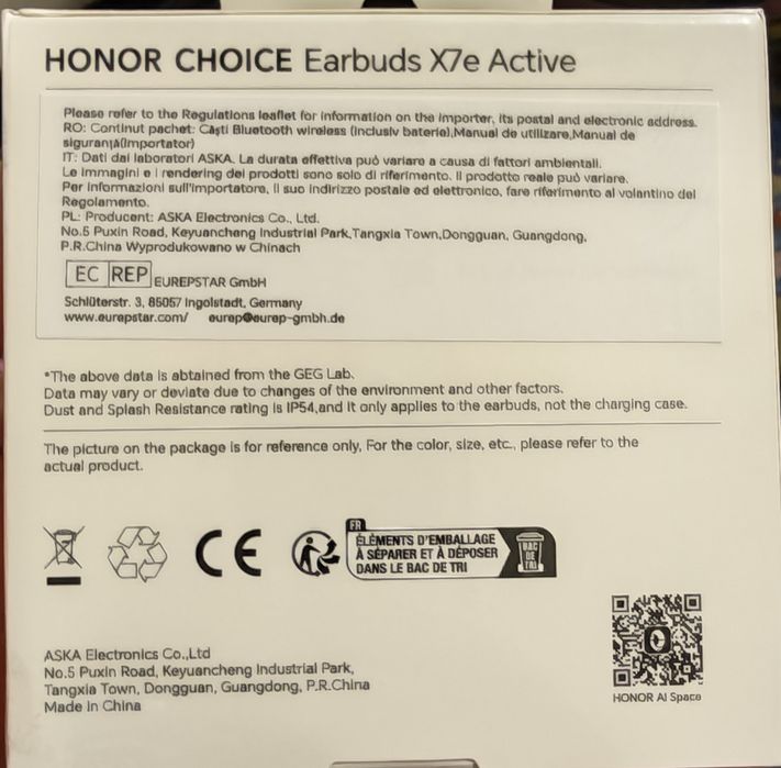 Vând căști honor x7e Active garanție eMag 2 ani