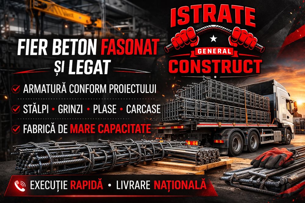 Otel beton fasonat, armaturi legate, carcase sudate