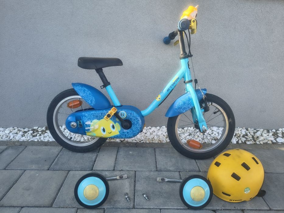 Bicicleta copii 14 B-Twin cu roti ajutatoare