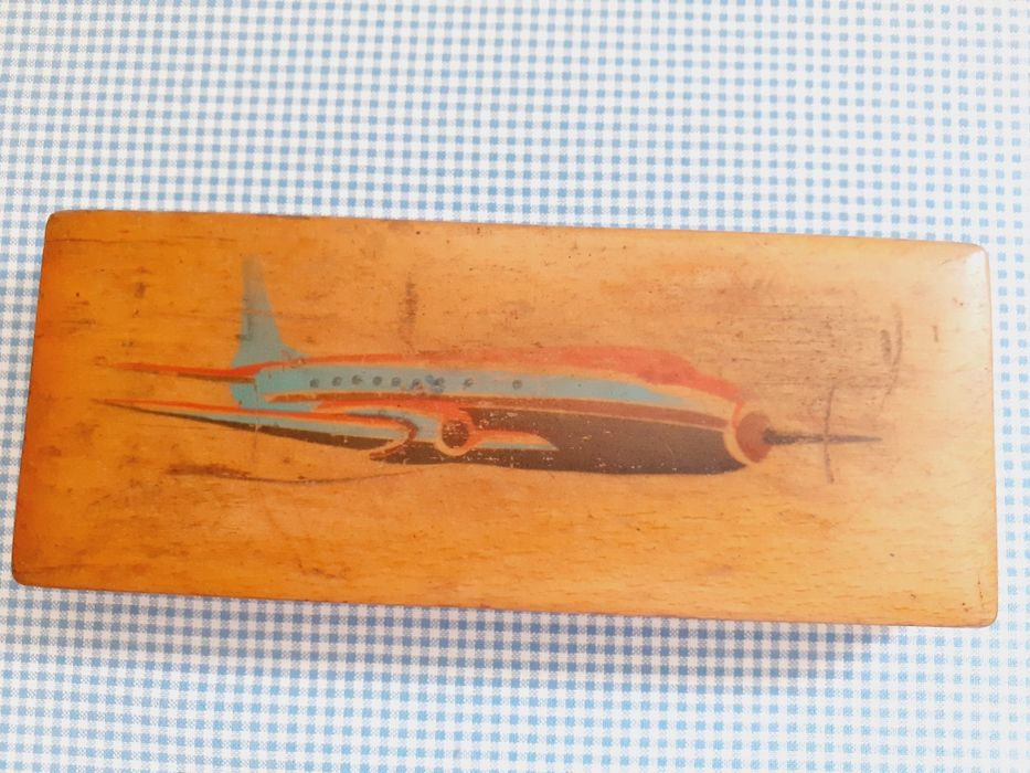 Penar vechi Romanesc din lemn scoala, Avion ,perioada comunista PCR