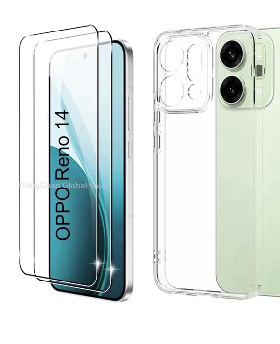 Husa Guardian Transparenta si Folie Sticla - Oppo Reno 14 14F 14 FS