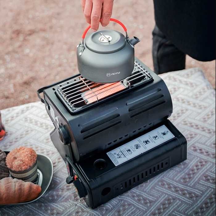 Преносима газова печка и котлон 2 в 1 за къмпинг, бус , камиони  и др.