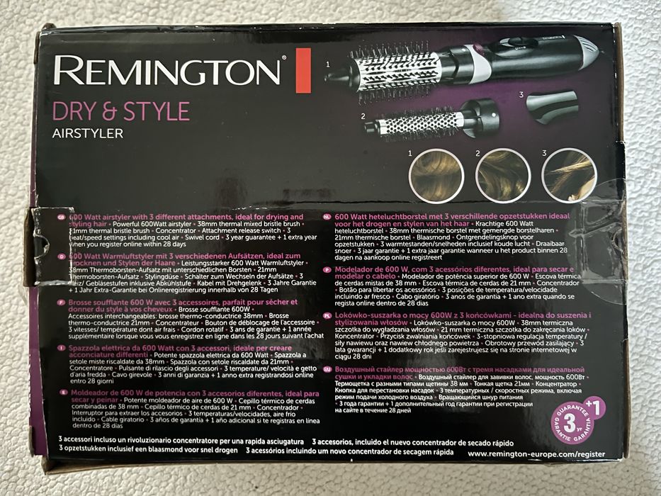 Perie cu aer cald Remington 600W