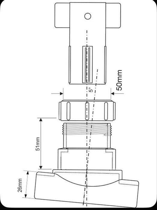 110-50 диаметр врезки 57 мм
