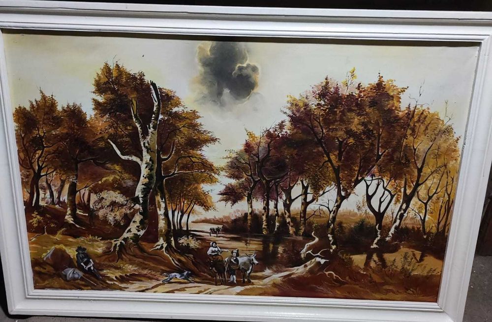 Tablouri vechi pictate pe panza-350ron/bucata negociabil