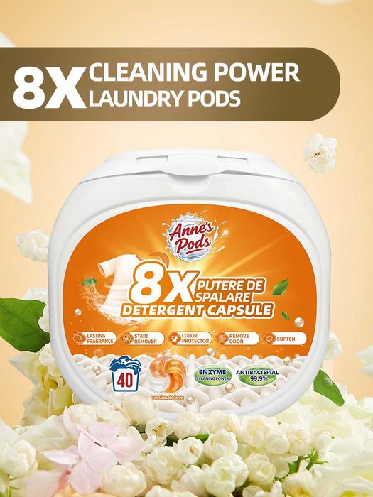 Detergent capsule, 25gr, diverse arome,40/50spalari WWW.ANNESPODS.RO