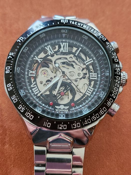 Ceas bărbătesc Winner automatic, spate vitrat.