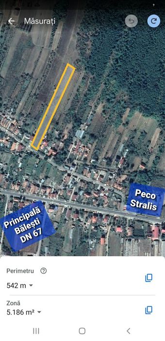 Teren de vanzare in comuna Balesti Gorj