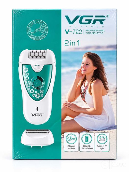 VGR V-722 — 2 in 1 professional epilyator