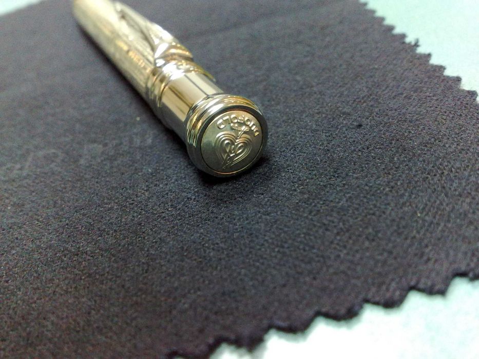 Продавам луксозен Parker Duofold Esparto Sterling Silver Ballpoint